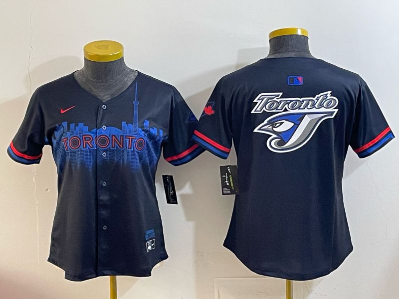 Women 2025 Toronto Blue Jays Blank black Joint Name Nike MLB Jersey style 004